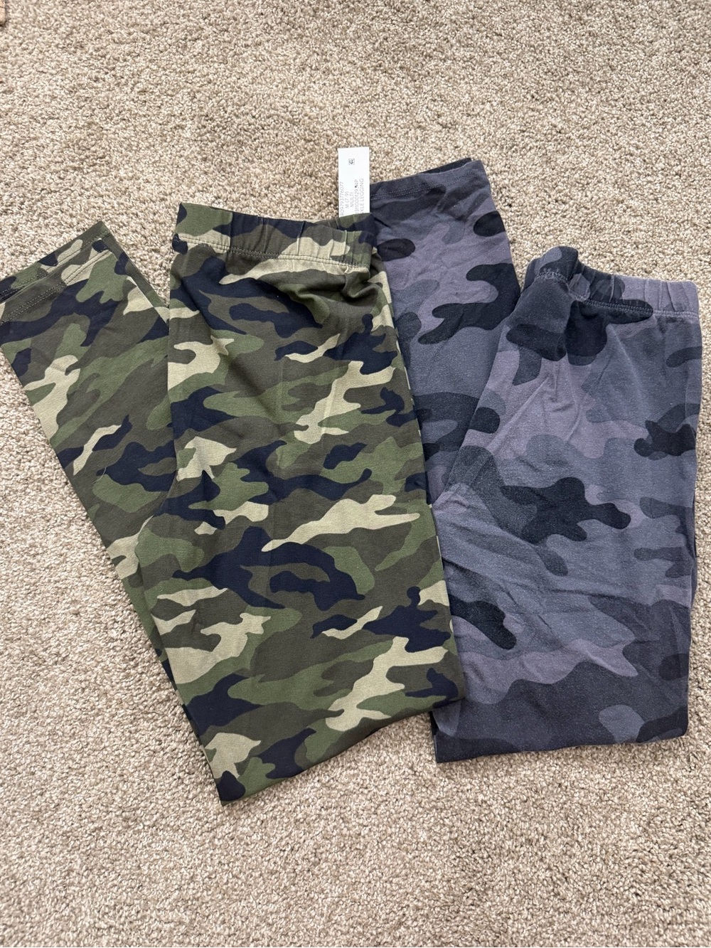 NOBO Camo Leggings Pair in Green & Gray
